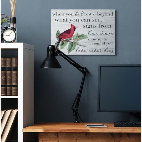 Stupell Industries Love Never Dies Cardinal Wall Art